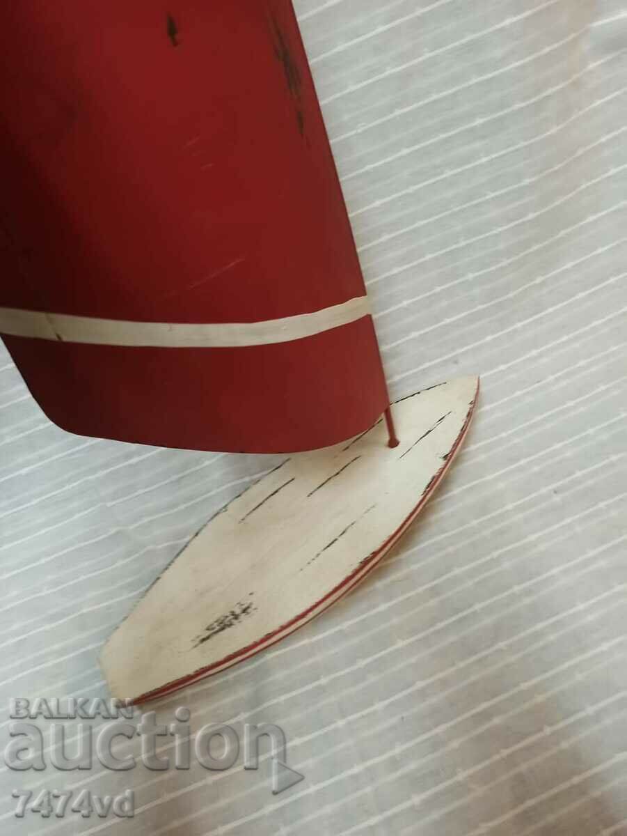 Old model of a sailboat, wood and metal, 60 cm high with price 50.00 BGN | € 25.56 Old model of a sailboat, wood and metal, 60 cm high with price 50.00 BGN | € 25.56