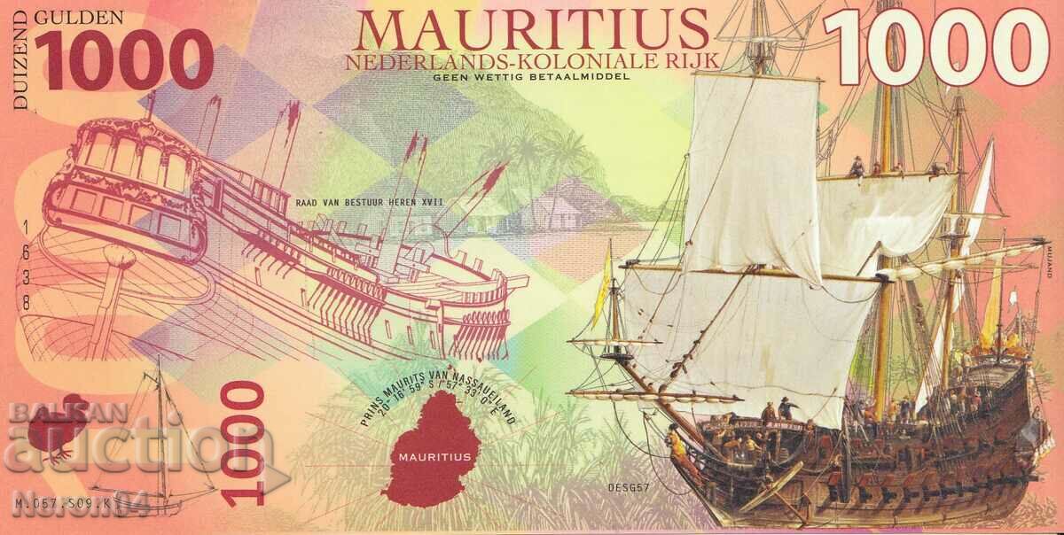 1000 guilders 2016, Netherlands Mauritius