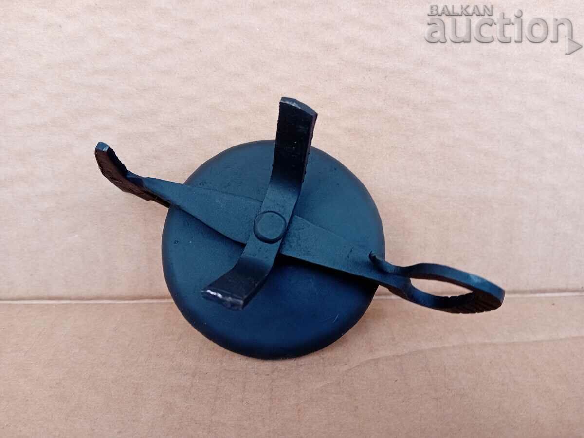 Стар кован свещник светилник кандилабър тип Стара България - 7 Стар кован свещник светилник кандилабър тип Стара България - 7