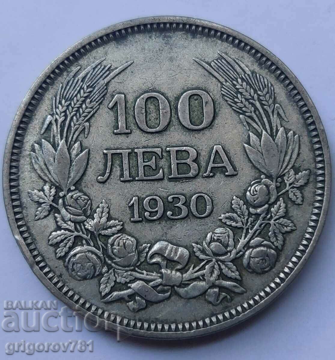 100 лева сребро България 1930 -  сребърна монета #33
