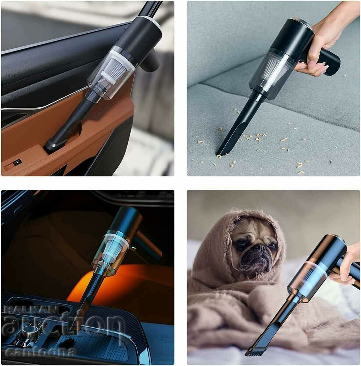 Auction 2 In 1 Wireless Mini Car Vacuum Cleaner, USB Charging Auction 2 In 1 Wireless Mini Car Vacuum Cleaner, USB Charging