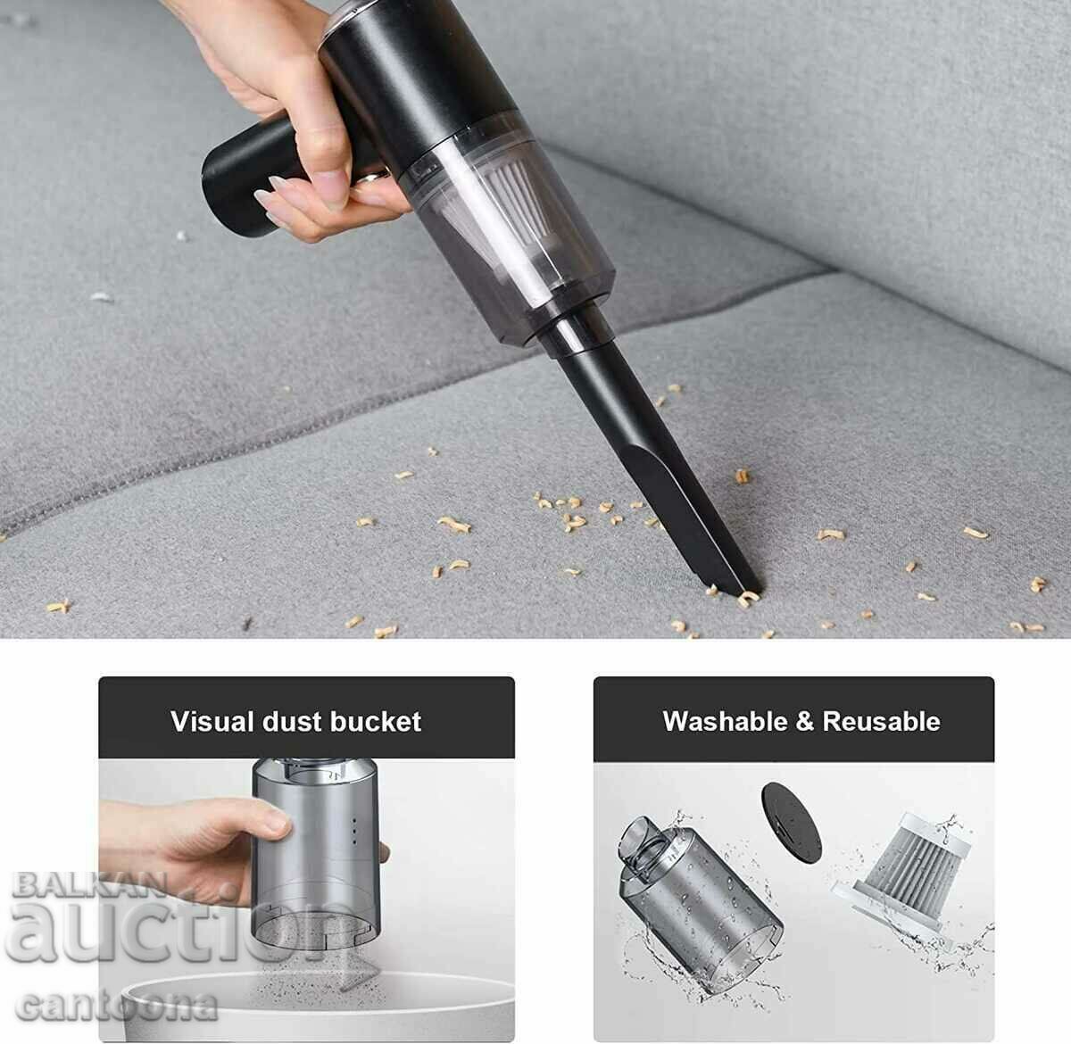 Delivery of 2 In 1 Wireless Mini Car Vacuum Cleaner, USB Charging Delivery of 2 In 1 Wireless Mini Car Vacuum Cleaner, USB Charging