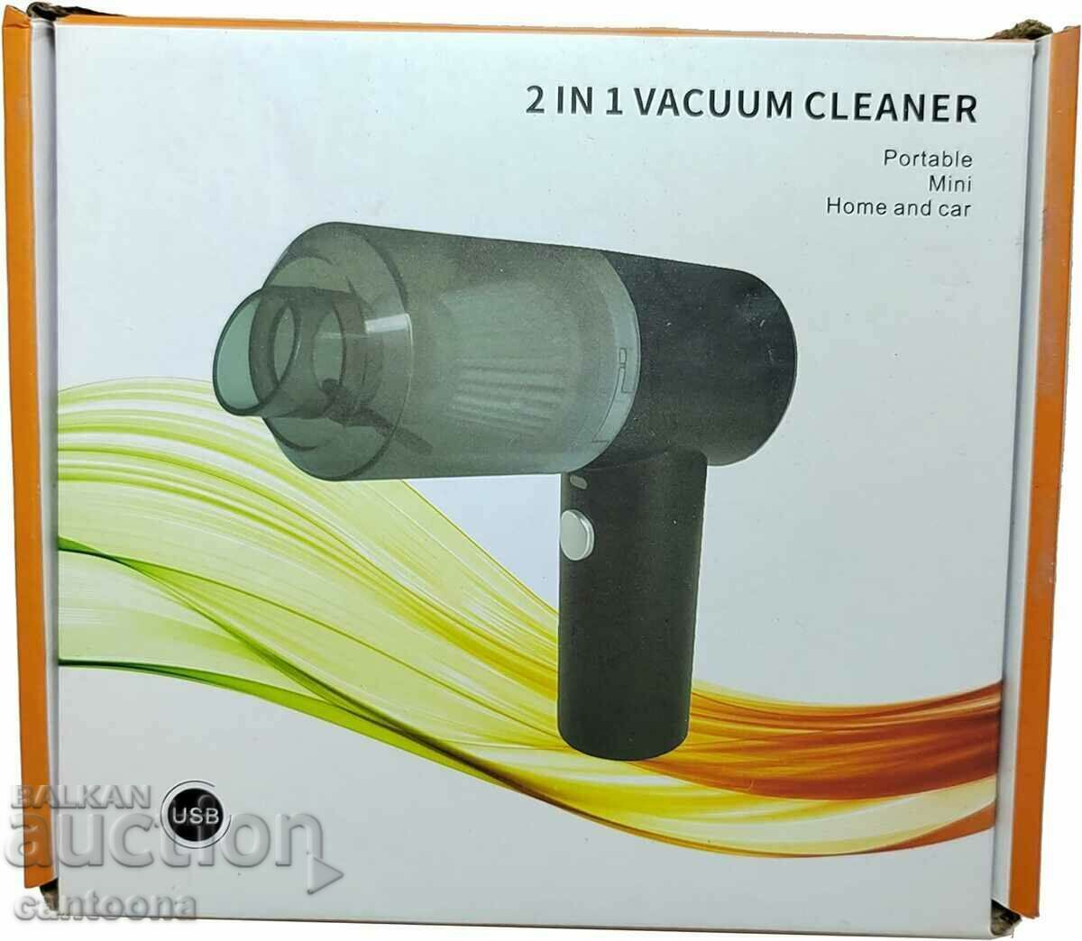 2 In 1 Wireless Mini Car Vacuum Cleaner, USB Charging - 6 2 In 1 Wireless Mini Car Vacuum Cleaner, USB Charging - 6