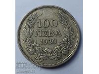 100 лева сребро България 1930 -  сребърна монета #40