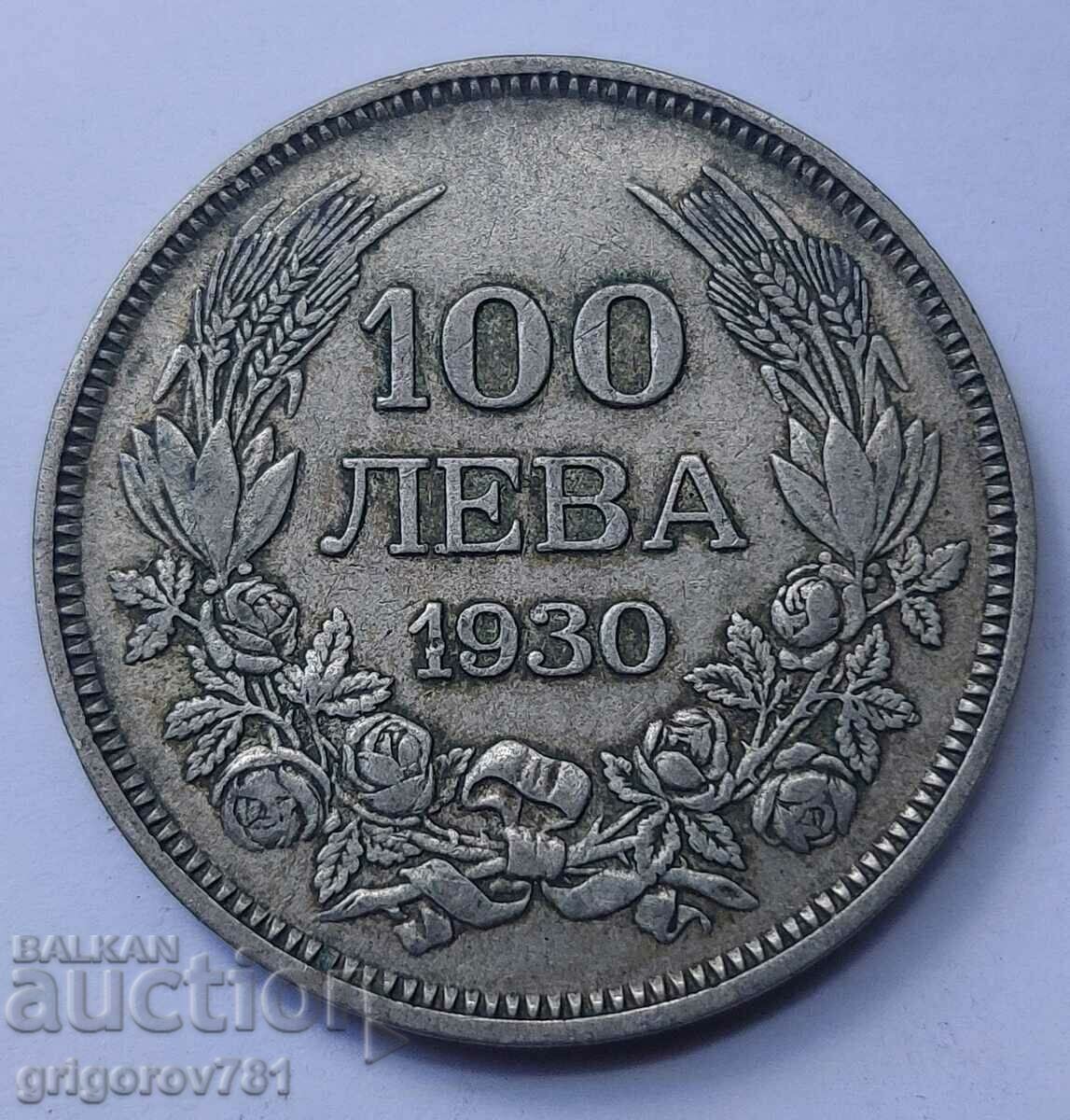 100 лева сребро България 1930 -  сребърна монета #47