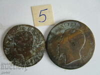 ❌❌Secolul al XIX-lea-set de 2 (două) monede rare-ORIGINAL-Nr. 5❌❌