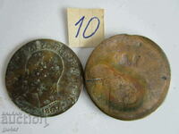 ❌❌19th c.-set of 2 rare coins-ORIGINAL-No 10, BZC❌❌