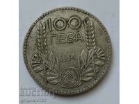 100 лева сребро България 1934 -  сребърна монета #50