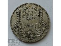 100 лева сребро България 1934 -  сребърна монета #53