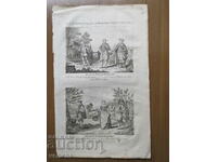 1790 - ENGRAVING - Historical Dutch Costumes - ORIGINAL
