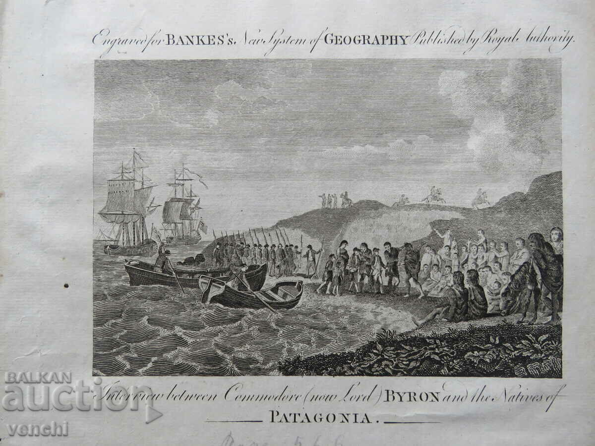 1790 - ГРАВЮРА - АРЖЕНТИНА, ПАТАГОНИЯ - ОРИГИНАЛ . с цена € 29.99 | 58.66 лв.