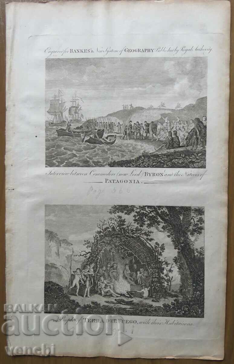 1790 - ГРАВЮРА - АРЖЕНТИНА, ПАТАГОНИЯ - ОРИГИНАЛ