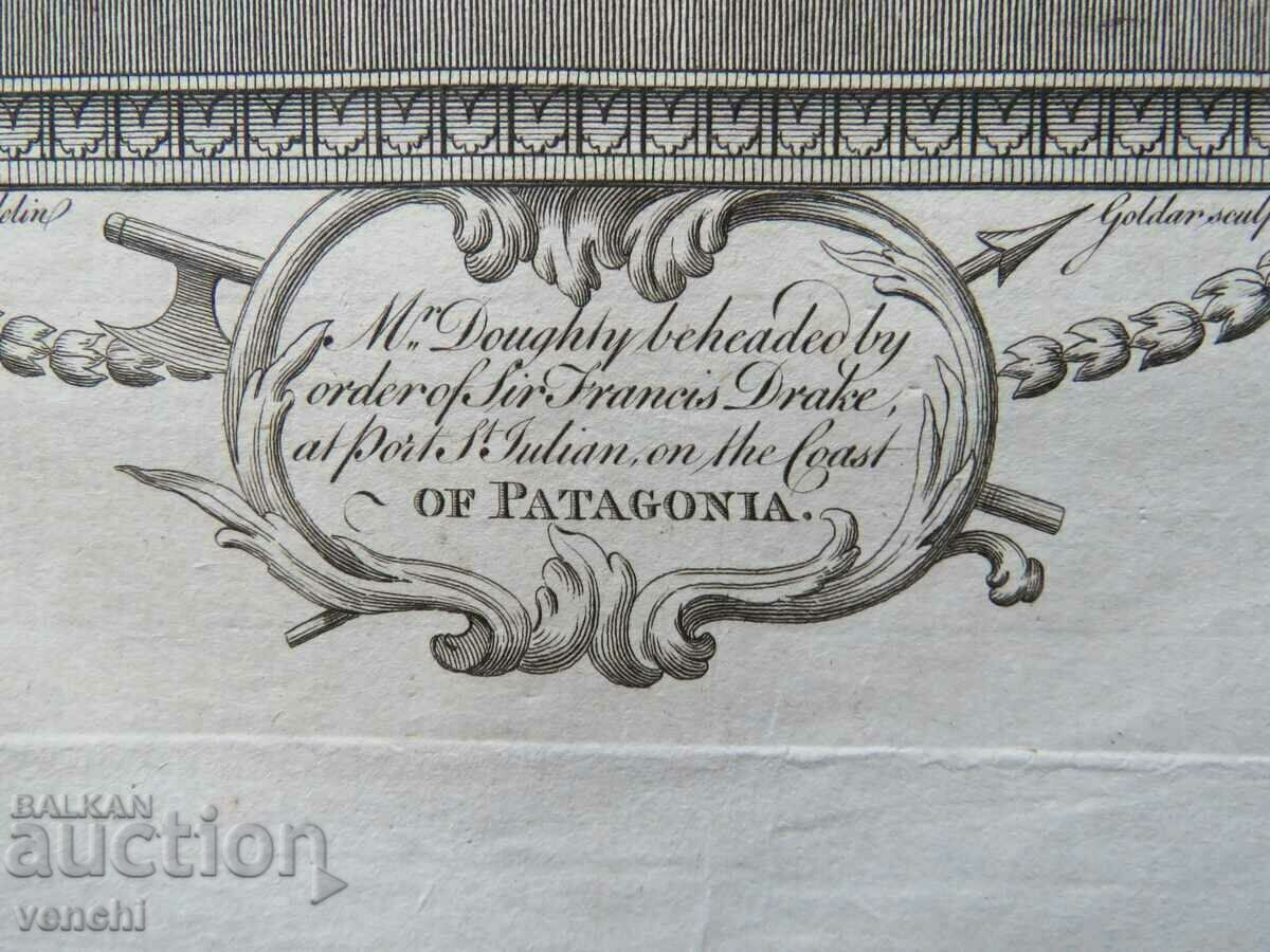 Auction 1780 - ENGRAVING - MORRIS - Francis Drake - ORIGINAL Auction 1780 - ENGRAVING - MORRIS - Francis Drake - ORIGINAL