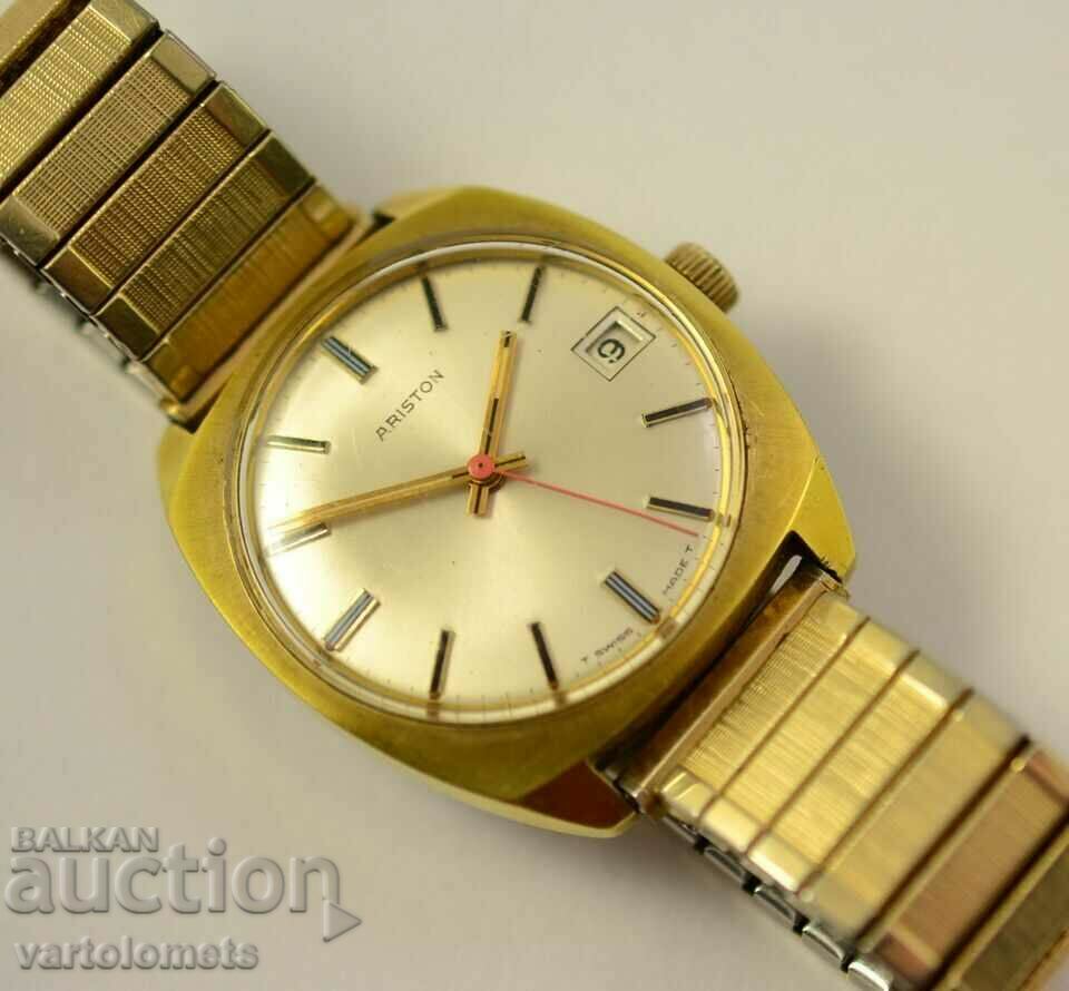 ARISTON SWISS MADE with gold plating - works with price 76.00 BGN | € 38.86