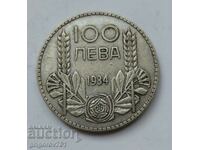 100 лева сребро България 1934 -  сребърна монета #61