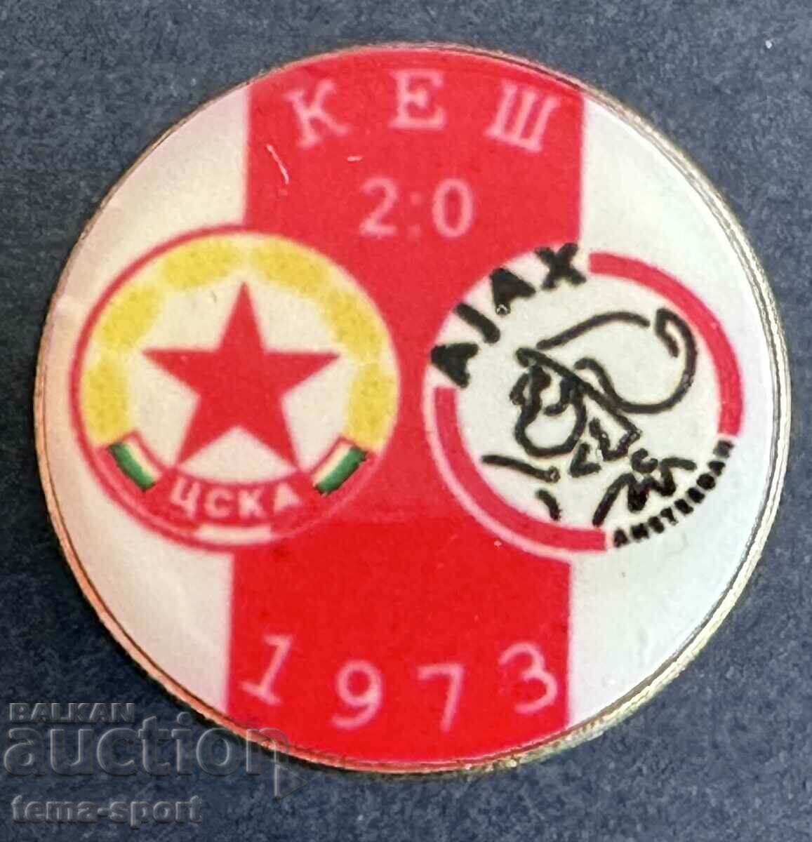 376 България знак футболен клуб ЦСКА Аякс 1973г.