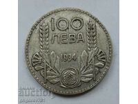 100 leva silver Bulgaria 1934 - silver coin #65