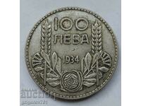 100 лева сребро България 1934 -  сребърна монета #67