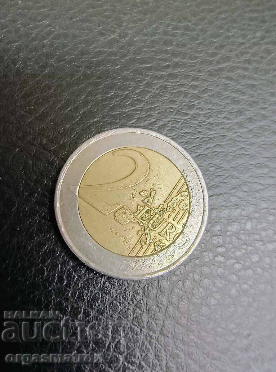 Rar 2 euro 2002 Grecia marca „S” în Star 2 euro Grecia
