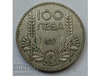100 лева сребро България 1937 -  сребърна монета #78