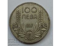 100 leva argint Bulgaria 1937 - monedă de argint #82