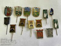 Bulgaria 14 badges, signs, cities, coats of arms