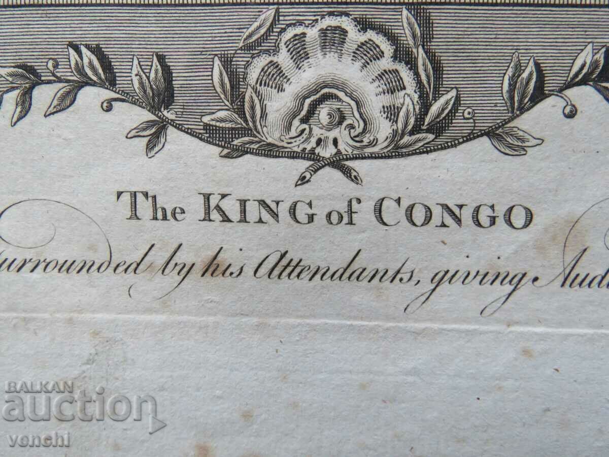 Livrarea 1780 - GRAVURĂ - MAURICE - REGELE CONGOLUI - ORIGINAL Livrarea 1780 - GRAVURĂ - MAURICE - REGELE CONGOLUI - ORIGINAL