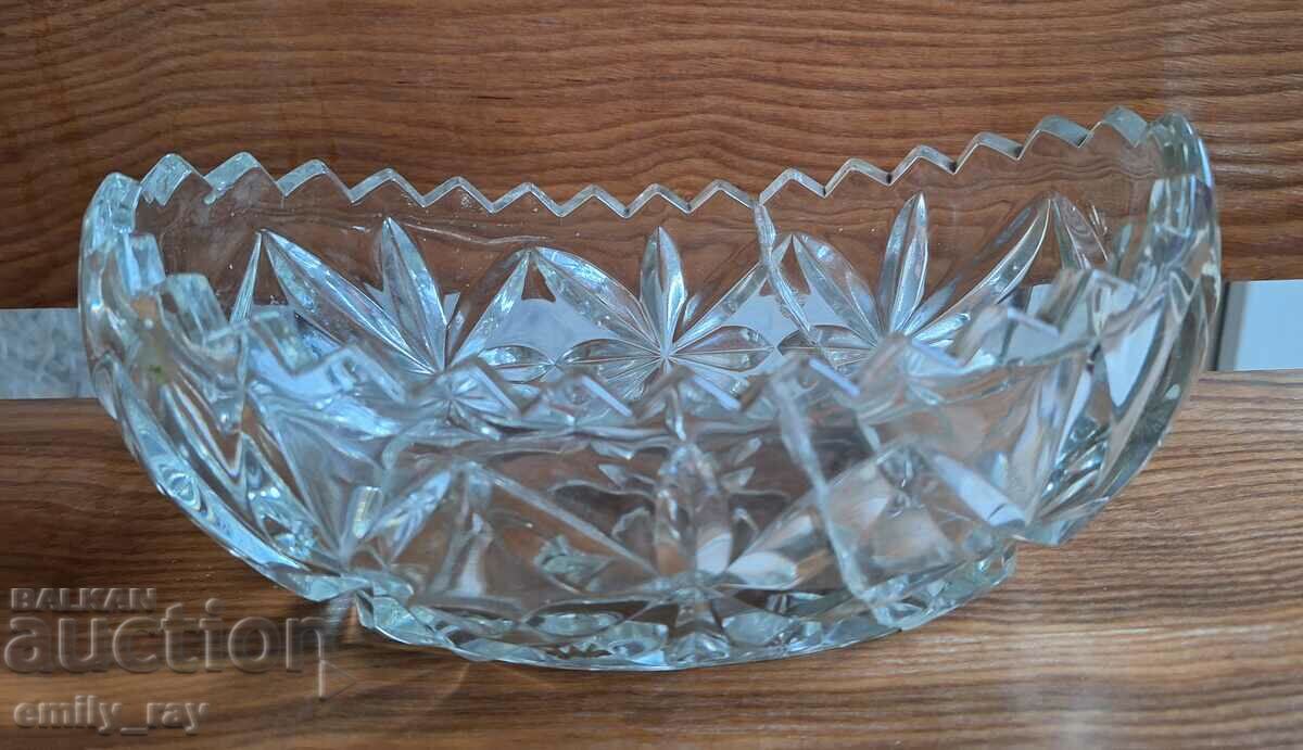 Old crystal fruit bowl
