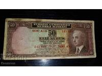 Old RARE Banknote from Turkey 50 Kurush 1930!