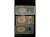 Old Banknotes Hungarian Pengo three pieces!