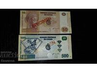 Banknotes,, SPECIMEN,, DR. CONGO, UNC !