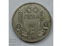 100 leva silver Bulgaria 1937 - silver coin #87