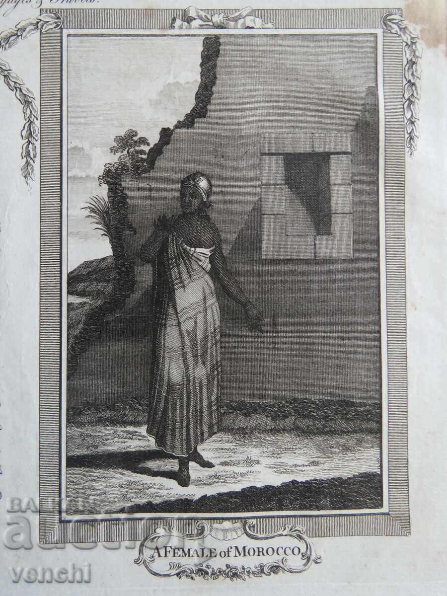 1780 - GRAVURĂ - MAURICE - FEMEI AFRICA DE NORD - ORIGINAL cu preț € 24.99 | 48.88 BGN