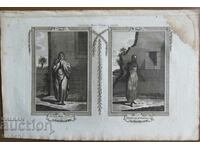 1780 - GRAVURA - MORRIS - FEMEI DIN AFRICA DE NORD - ORIGINAL