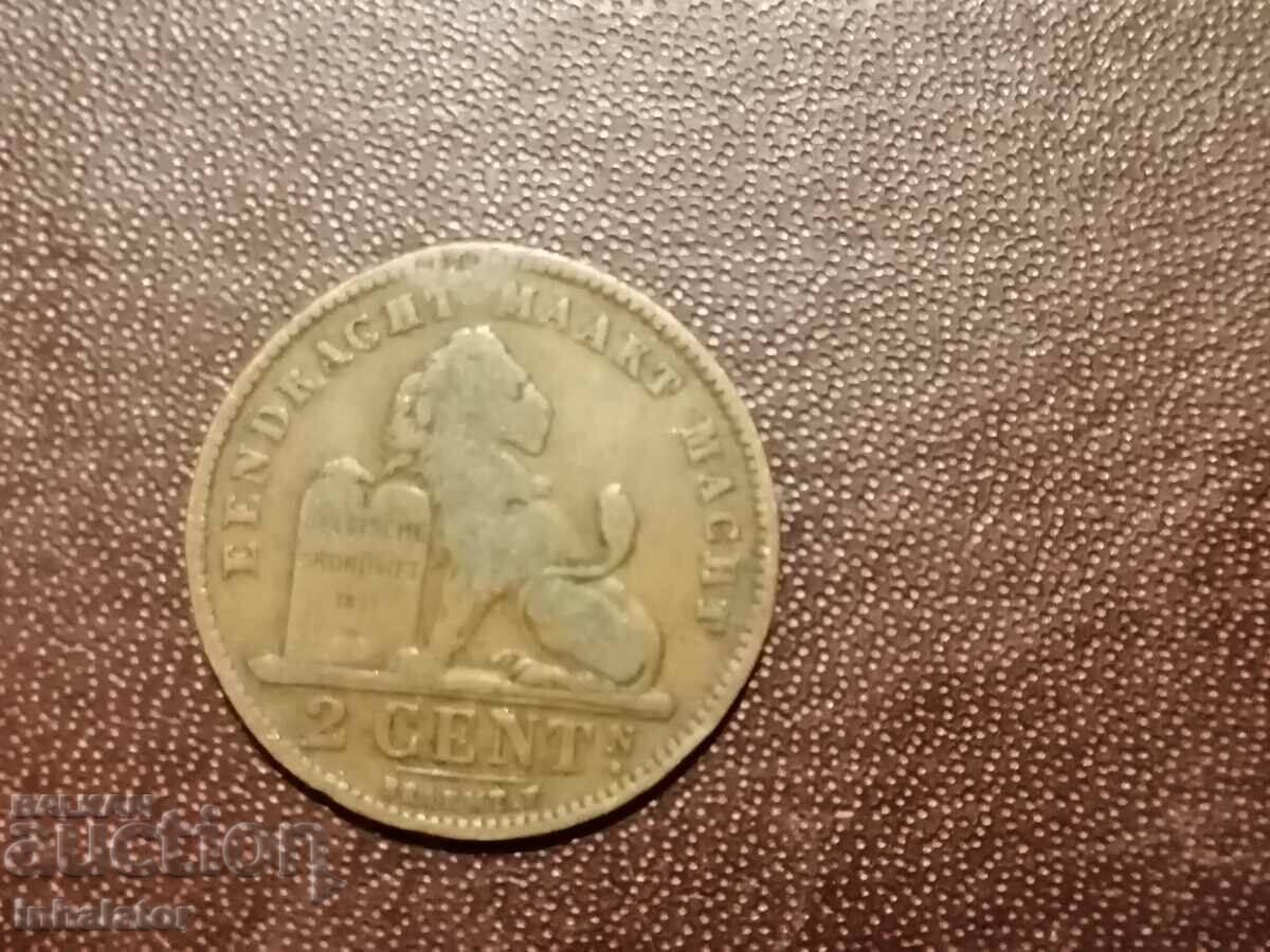 1905 2 centimes Belgium