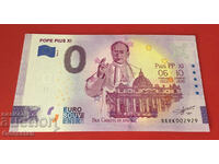 POPE PIUS XI - τραπεζογραμμάτιο των 0 ευρώ
