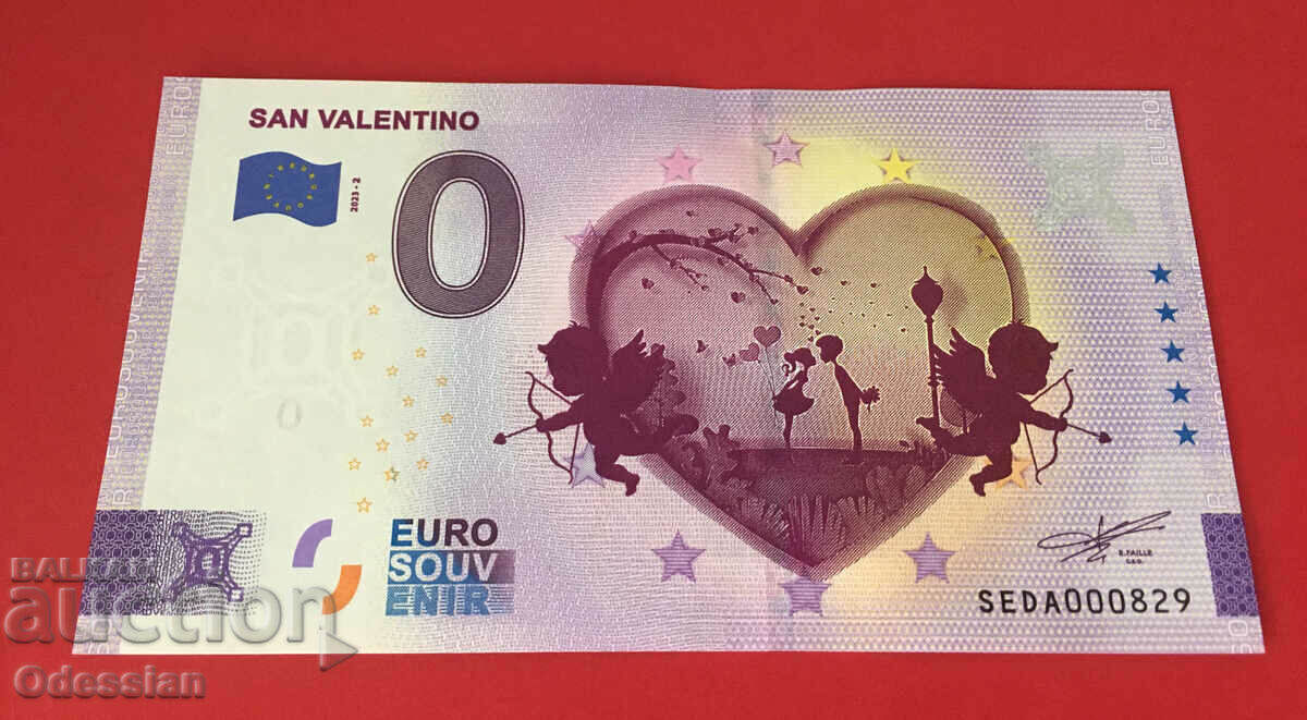 SAN VALENTINO - 0 euro banknote