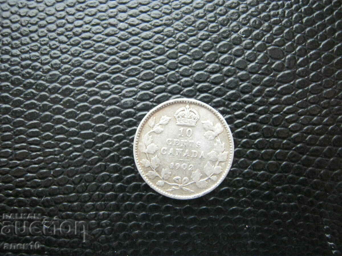 Канада  10  цент  1902