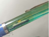 Стара Рекламна химикалка с плаващо корапче