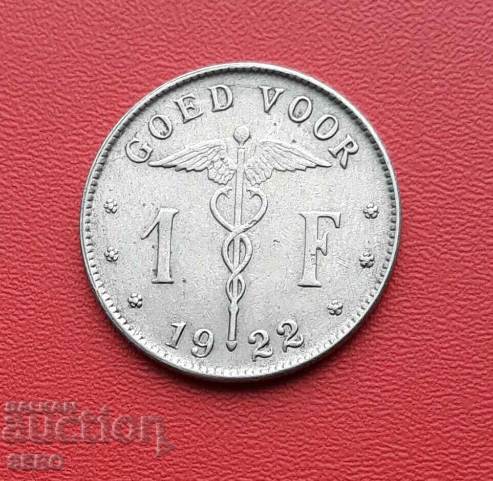 Belgia - 1 franc 1922