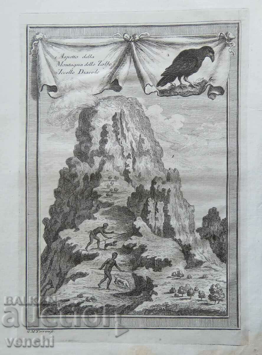 1763 - GRAVURA - MUNTE DE SULF - ORIGINAL