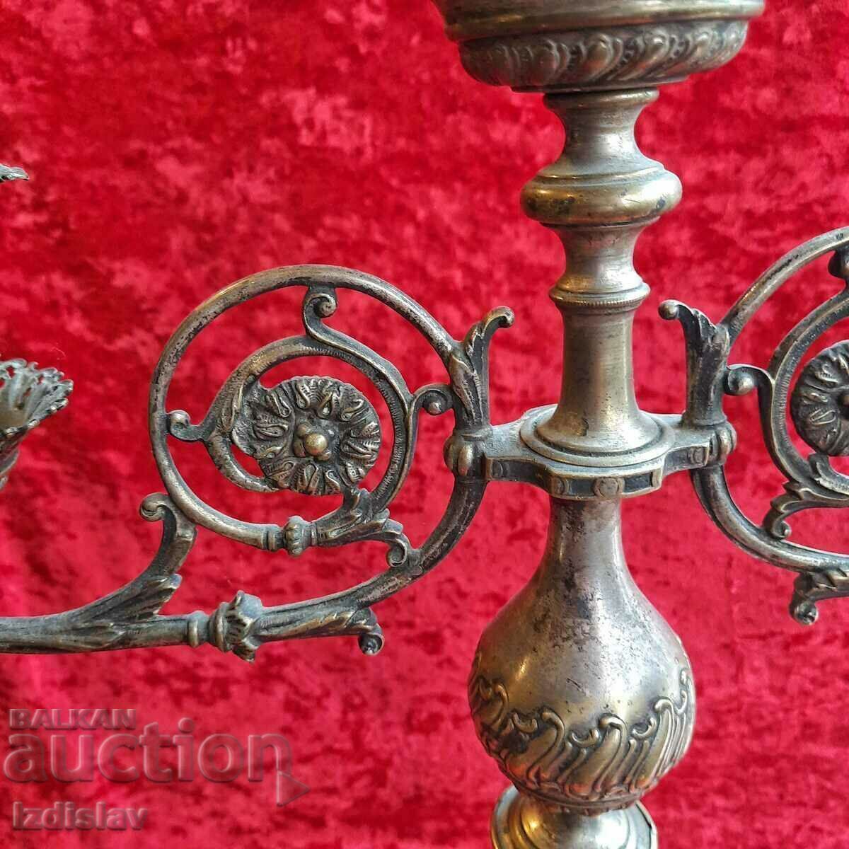 Antique silver plated candle holder - 6 Antique silver plated candle holder - 6