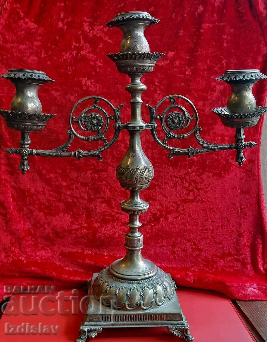 Antique silver plated candle holder Antique silver plated candle holder