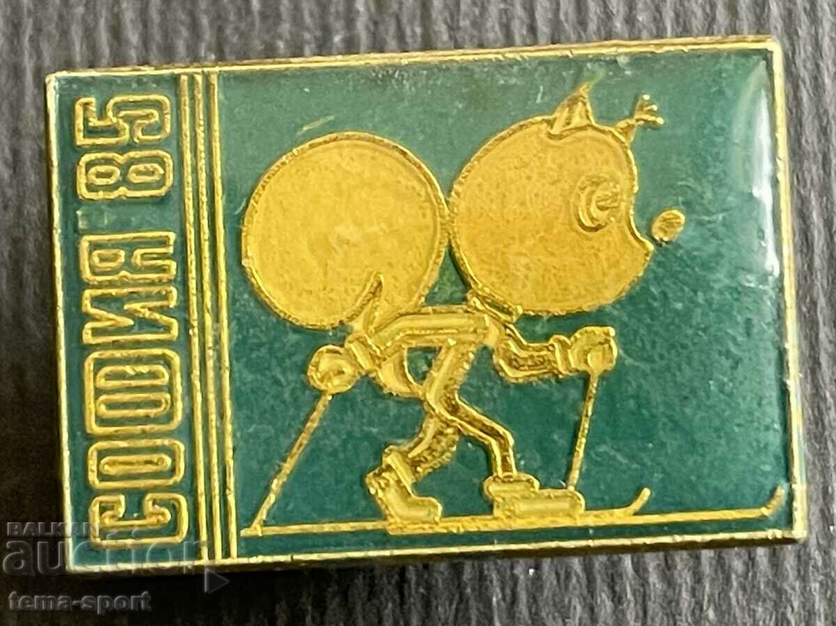 389 Bulgaria badge cross-country skiing competitions Sofia 1985.