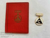 rare mark For merits of F.D. Slavia with document 1967