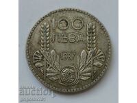100 leva silver Bulgaria 1937 - silver coin #116
