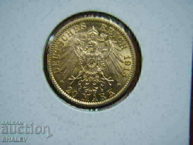 Delivery of 20 Mark 1913 Germany (Prussia) (20 marks) /1/ - AU (gold) Delivery of 20 Mark 1913 Germany (Prussia) (20 marks) /1/ - AU (gold)