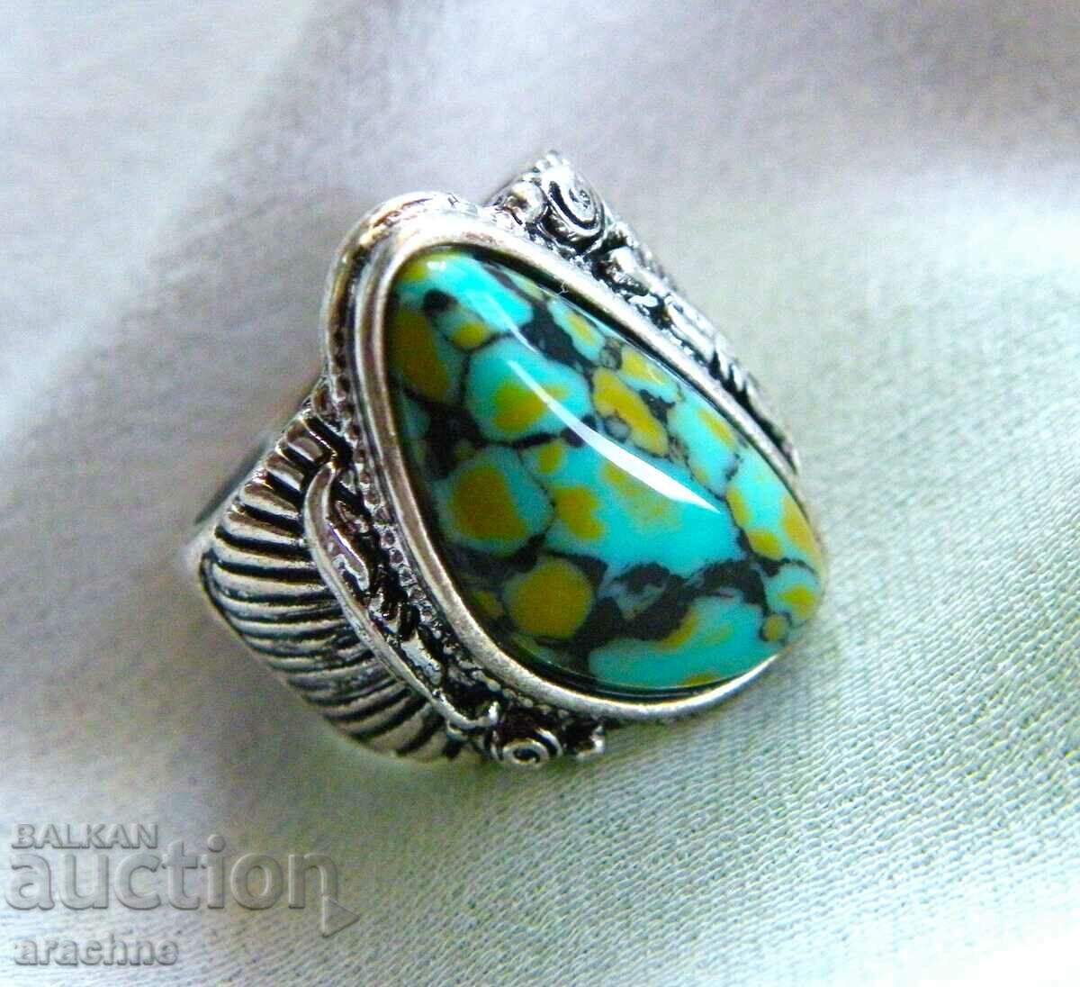 American Sterling Silver Arizona Turquoise Ring