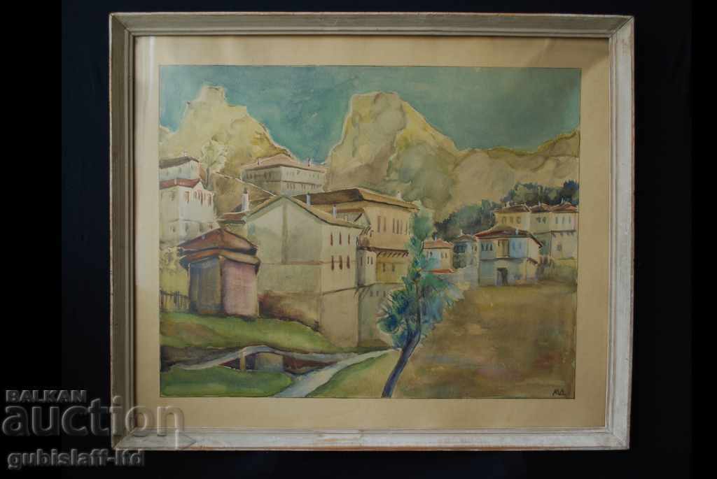 Painting, Landscape from Melnik, art. M.D., 1970s