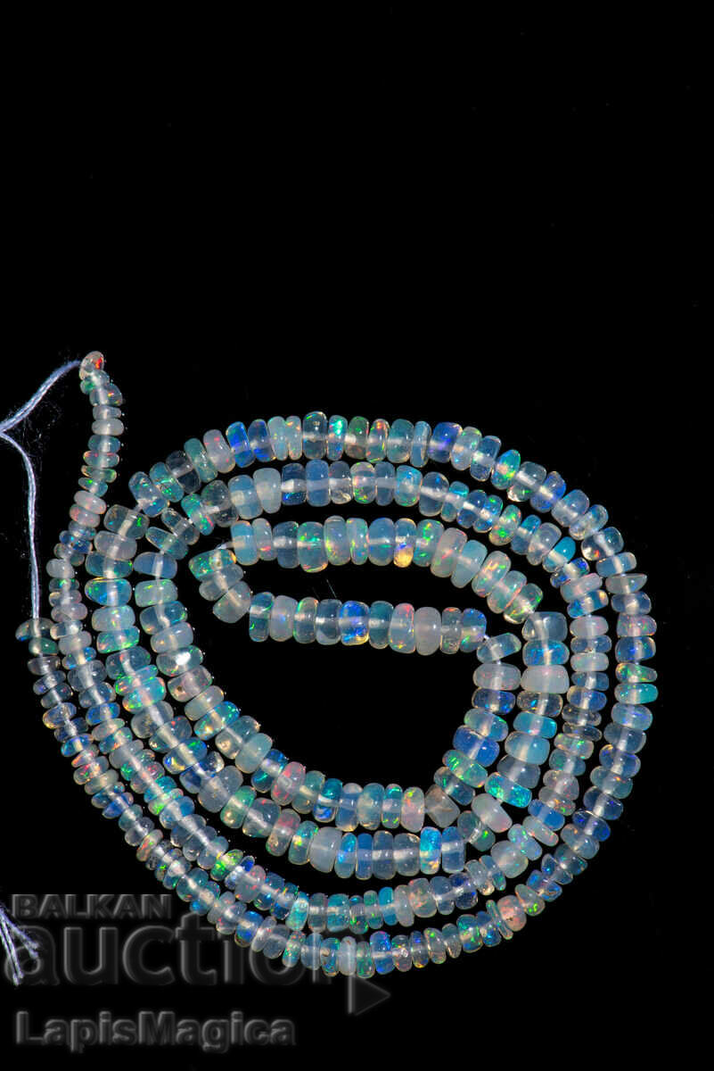 Snur de opal etiopian 26.1ct 40cm margele găurite #11